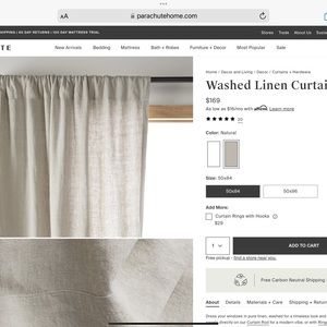 Linen curtains-  2 panels.